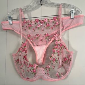 Pink floral set